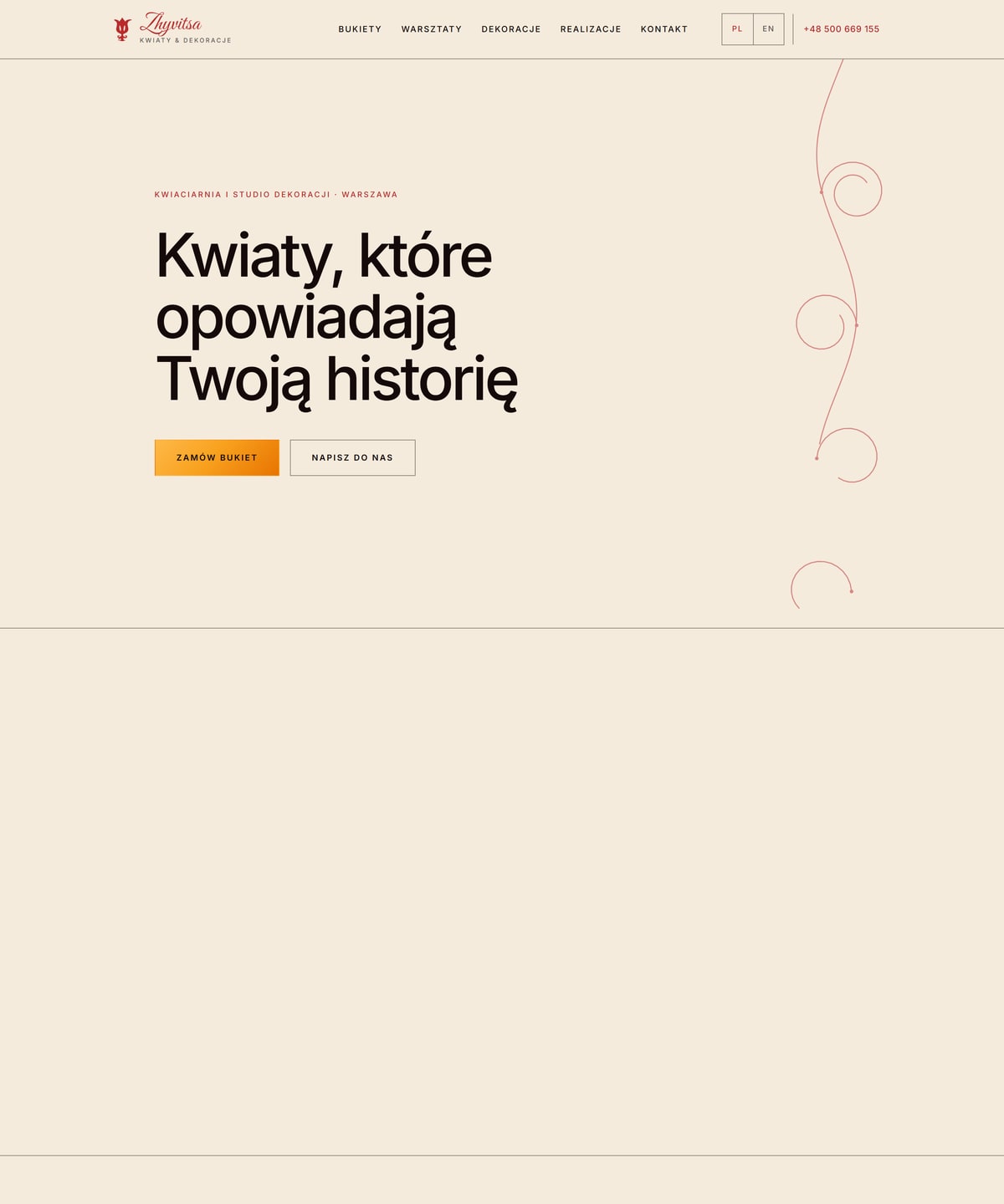Zhyvitsa — zrzut strony internetowej, prowadzi do zhyvitsa.pl